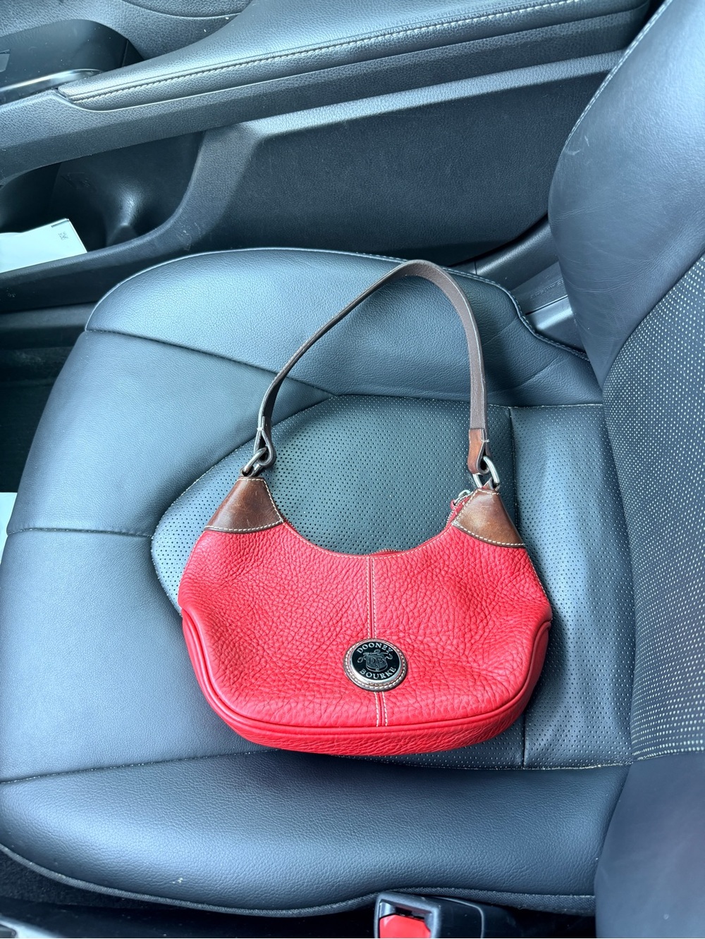 Vintage Dooney & Bourke Red
Pebble Leather Shoulder Bag - Picture 3 of 7